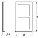 LK Fuga ramme PURE 66 2x1m - stål