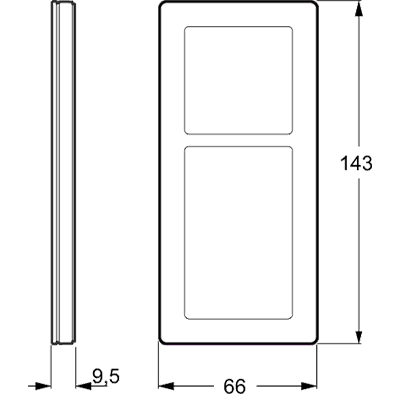 LK Fuga ramme PURE 66 2½m - stål