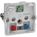 Fuga stikk. hospital 2-pol m/jord og LED lampe