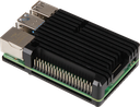 Køleprofil-kabinet til Raspberry Pi 4 - Sort alu. (2 dele)