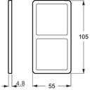LK Fuga ramme SLIM 55 2x1m - koksgrå