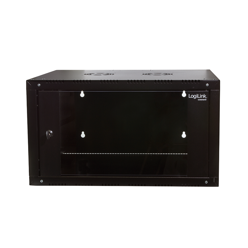 19" væg-rackskab - 9U B600xD560mm (Single) Sort