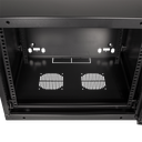 19" væg-rackskab - 15U B540xD450mm, Sort