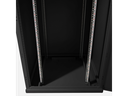 19" netværk rackskab - 22U, B800xD1000mm, m. glaslåge, Sort