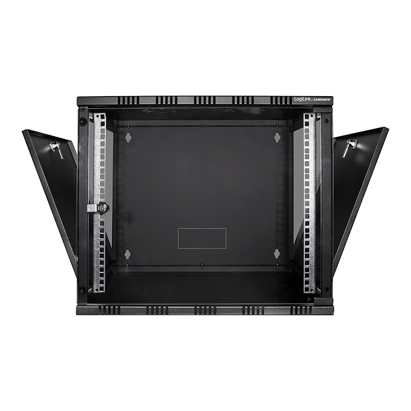 19" væg-rackskab - 6U B540xD400mm, Sort
