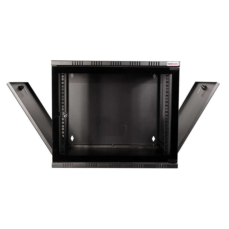19" væg-rackskab - 9U B540xD550mm, Sort