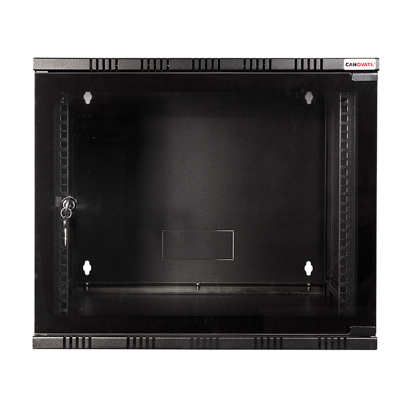 19" væg-rackskab - 9U B540xD550mm, Sort