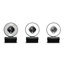 USB 2.0 Webcam m. ringlys - HD 1920x1080, Sort