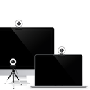 USB 2.0 Webcam m. ringlys - HD 1920x1080, Sort