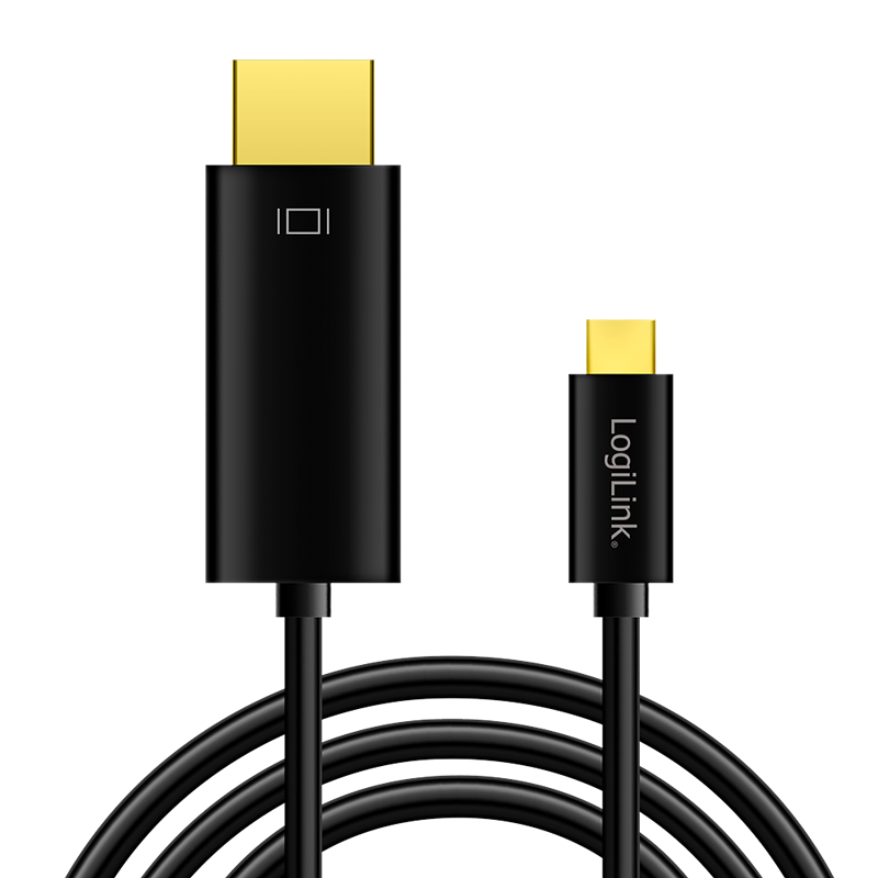 USB-C-HDMI adapterkabel (4k) - USB-C han > HDMI A han (1,8m)