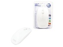 Optisk mus - flad design, USB, 1000DPI, Hvid