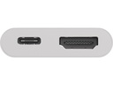 USB-C til HDMI PD adapter (4K) - USB-C ladeport, Hvid (15cm)