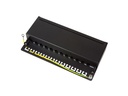 Patch panel - 12 x RJ45 CAT6 skærmet, Sort