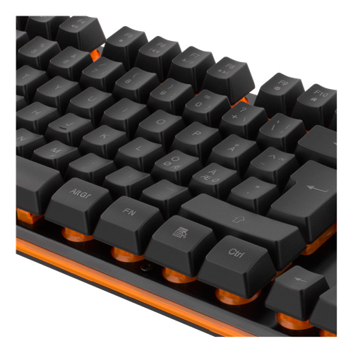 GAMING tastatur - Membran switche, Orange lys, anti-ghosting
