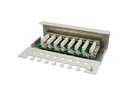 Patch panel - 8 x RJ45 CAT6 skærmet, Grå