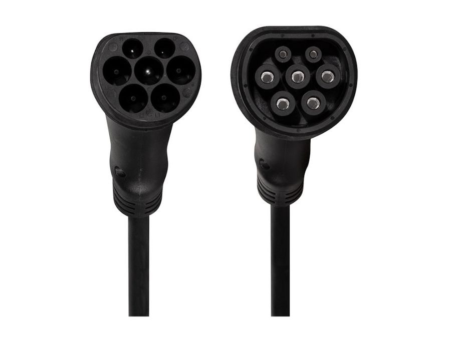 EV Ladekabel, til elbil - 11kW, 20A, 3-faset, type 2 (7,5m)