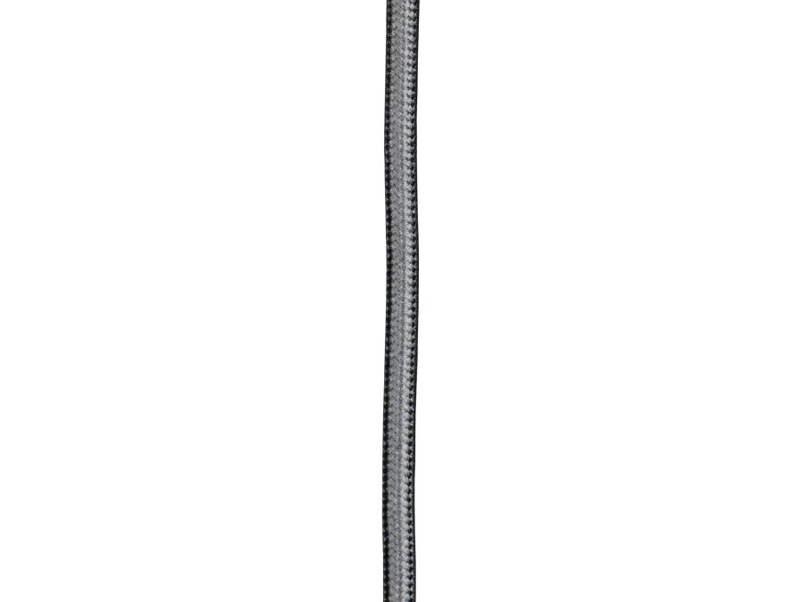 Stofledning - 2 x 0,75mm², Metallisk SØLV (3m)