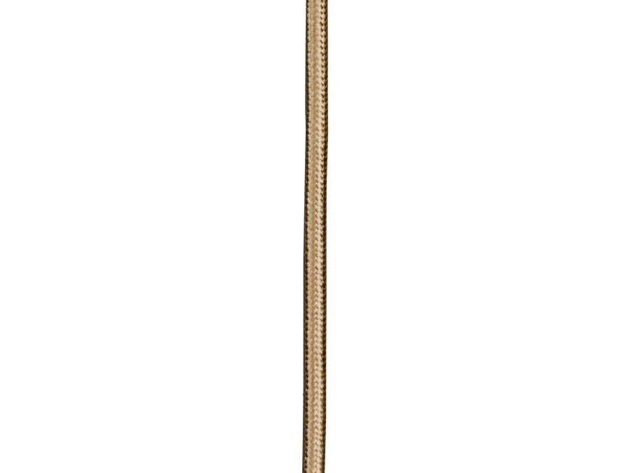 Stofledning - 2 x 0,75mm², Metallisk Champagne (3m)