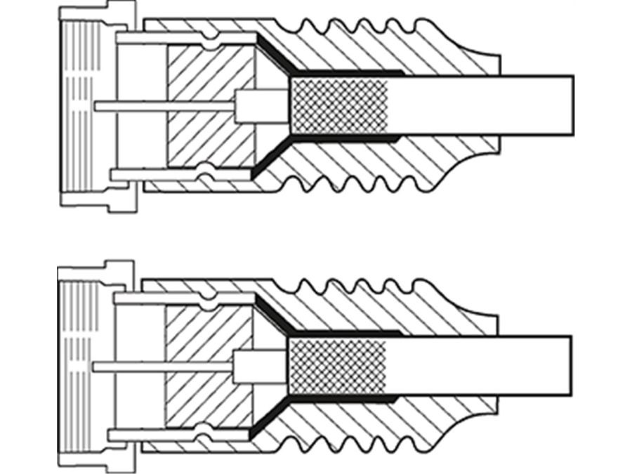 HQ Antennekabel - 2 x F han, CU, 4 x skærm, Hvid (10m)