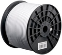 COAX antennekabel - 75ohm 2 skærm CCS Hvid Ø7mm (100m)