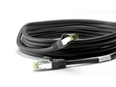 CAT8.1 netværkskabel - S/FTP (PiMF), LSZH, OFC, Sort (0,25m)