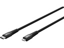 USB-C til Lightning Supersoft PD Tekstilkabel 3A, Sort (0,5m