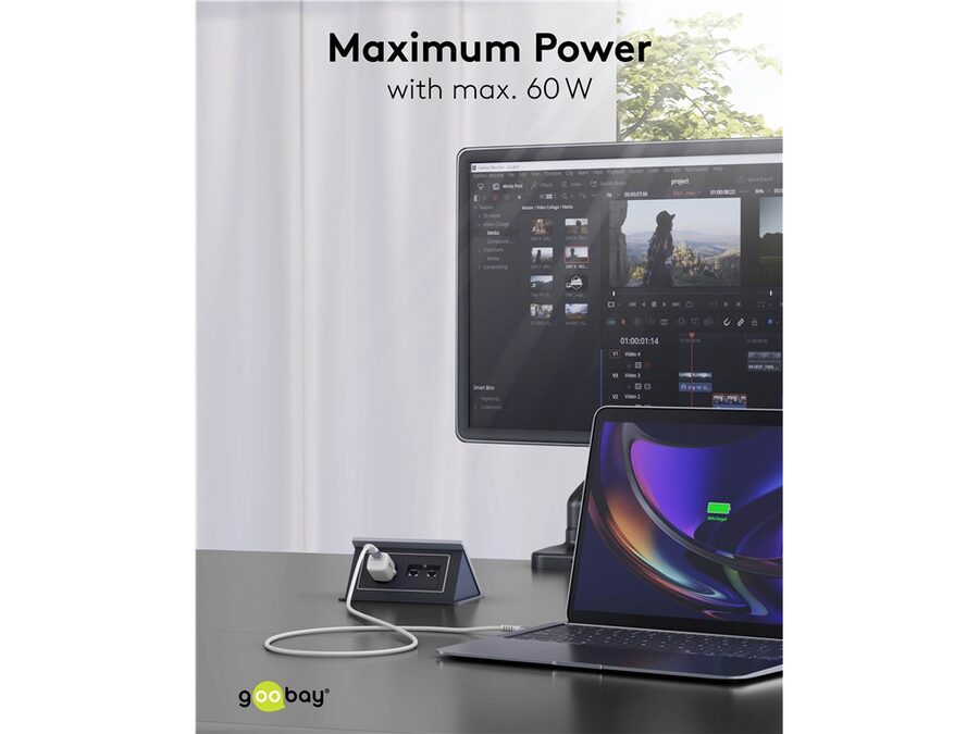USB-C til Lightning Supersoft PD Tekstilkab. 3A, Hvid (0,5m)