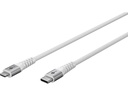 USB-C til Lightning Supersoft PD Tekstilkab. 3A, Hvid (0,5m)