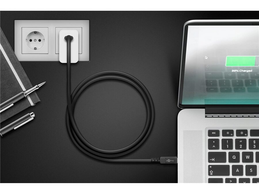 USB 4.0 Gen 2x2 kabel - 2xUSB-C han 5A (240W) Sort (2m)