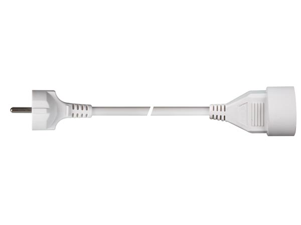 Forlængerledning - PinEarth, 3G1.5mm² Hvid (3m)