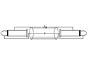 Prof. audiokabel - 2 x 6,35mm mono JACK han, Sort (6m)