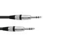 Prof. audiokabel - 2 x 6,35mm stereo JACK han, Sort (6m)