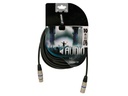 XLR kabel - 3P XLR han til 3P XLR hun, Sort (10m)