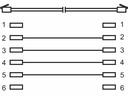 Telefonledning - 2 x RJ11(6P4C) han, Hvid (3m)
