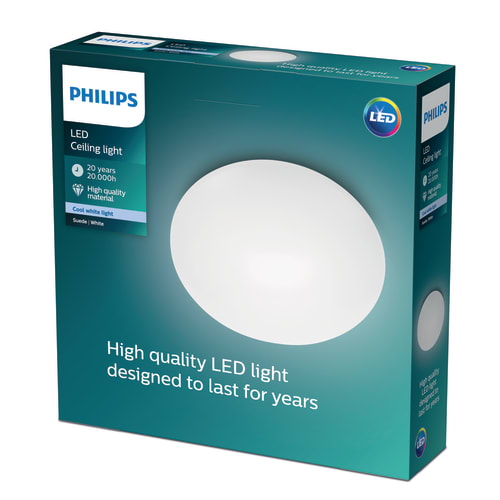 Suede ceiling lamp white 40K 4x5W