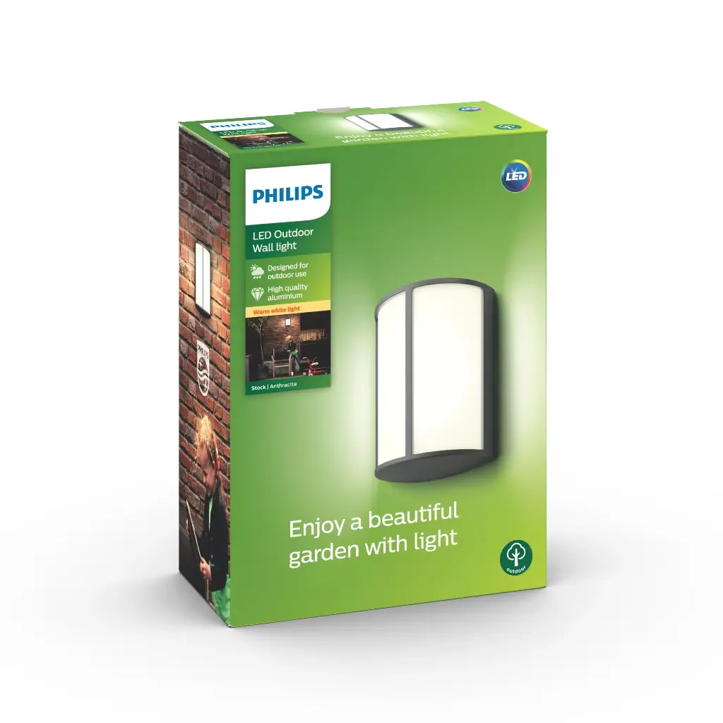 Stock wall lantern anthracite 1x6W 230V