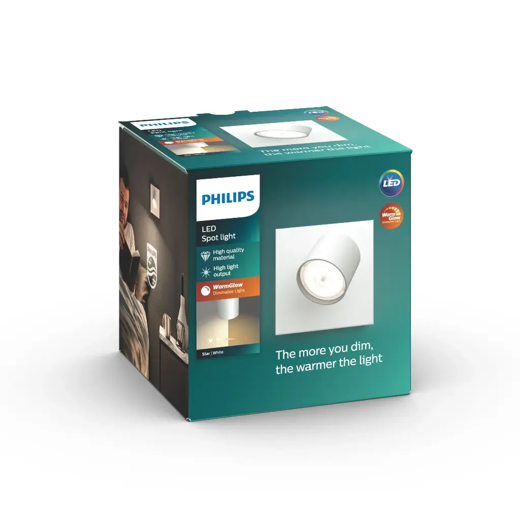 PHILIPS STAR Single Spot 4,5W LED DIM 2200-2700K White