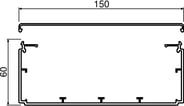 Kabelkanal komplet plast LF601500 RAL 7035