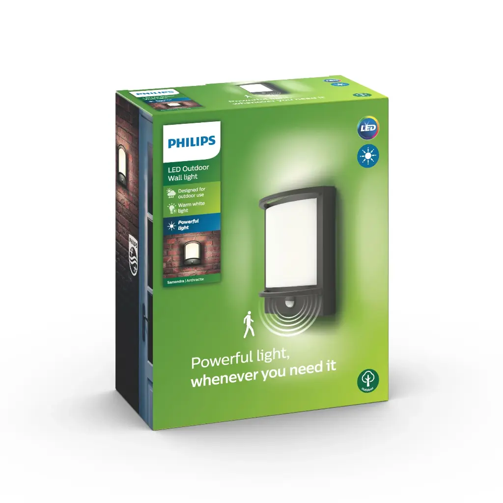 Samondra IR wall lantern anthracite 1x12 (sensor)