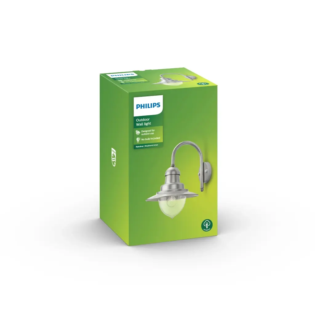Raindrop wall lantern iron 1x60W 230V