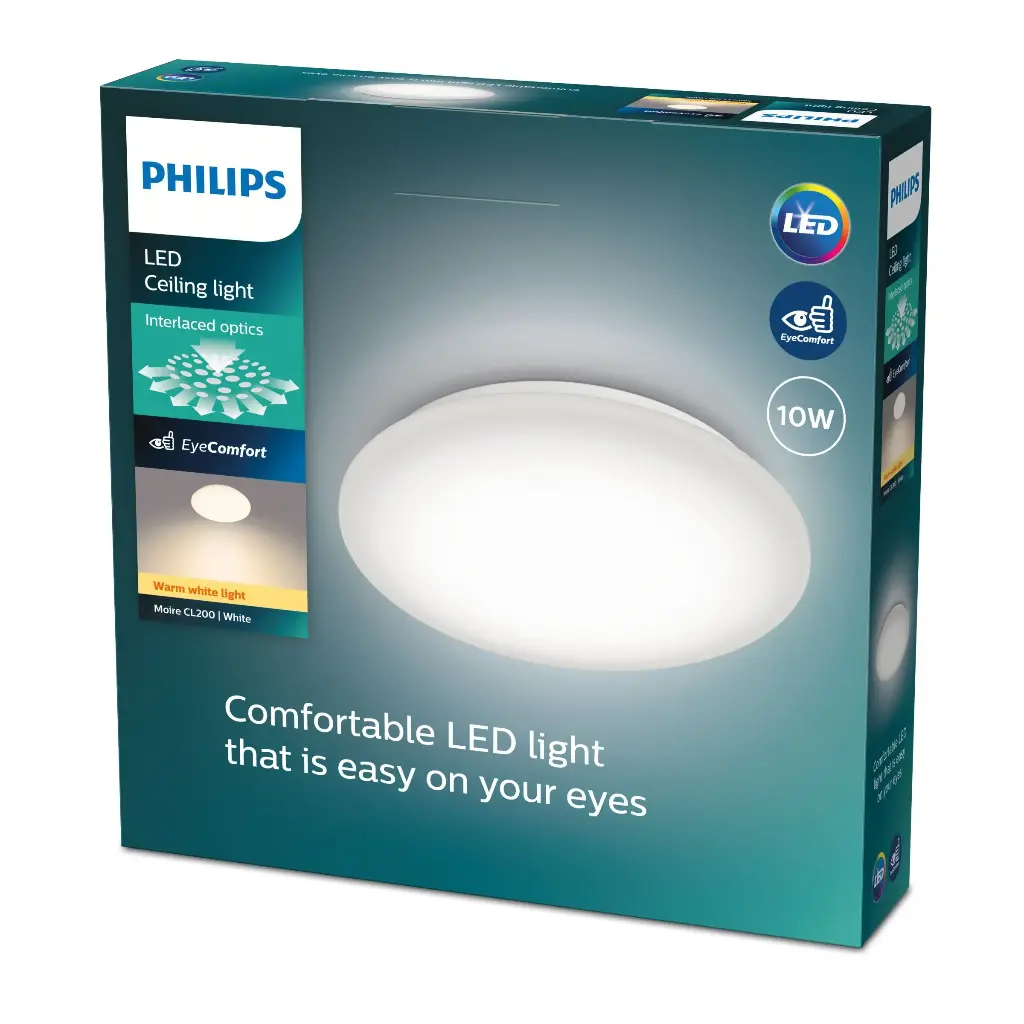 Philips CL200 loftlampe Ø250 mm 10W 2700K, hvid