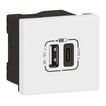 Mosaic USB-link lader Type A+C 3.0A 15W 2M hvid