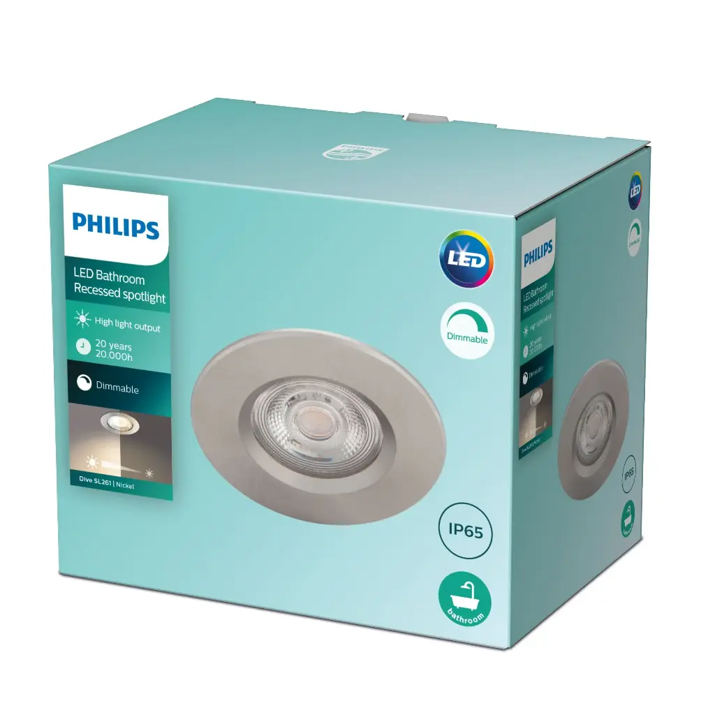 DIVE SL261 RD 070 5W 27K N HV IP65L 3p - Recessed spot