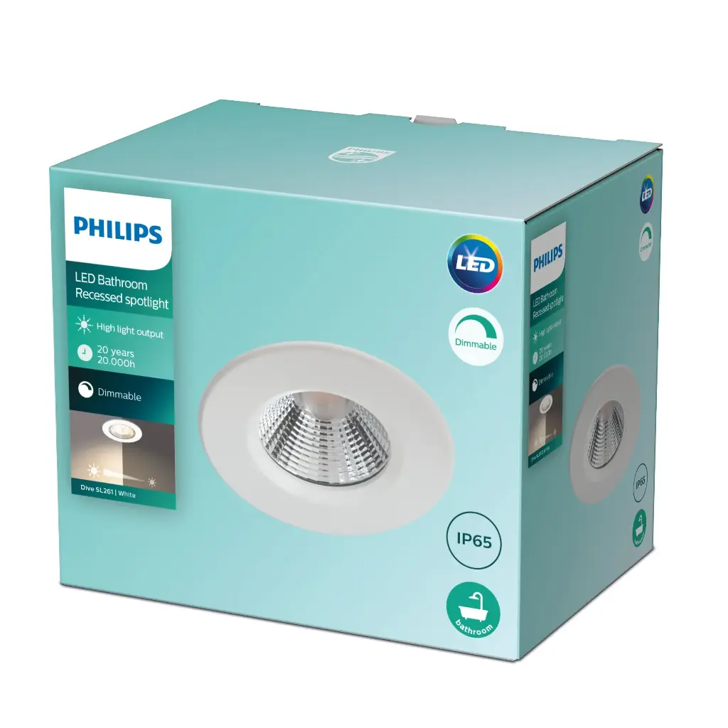 DIVE SL261 RD 070 5.5W 27K W HV IP65R - Recessed spot