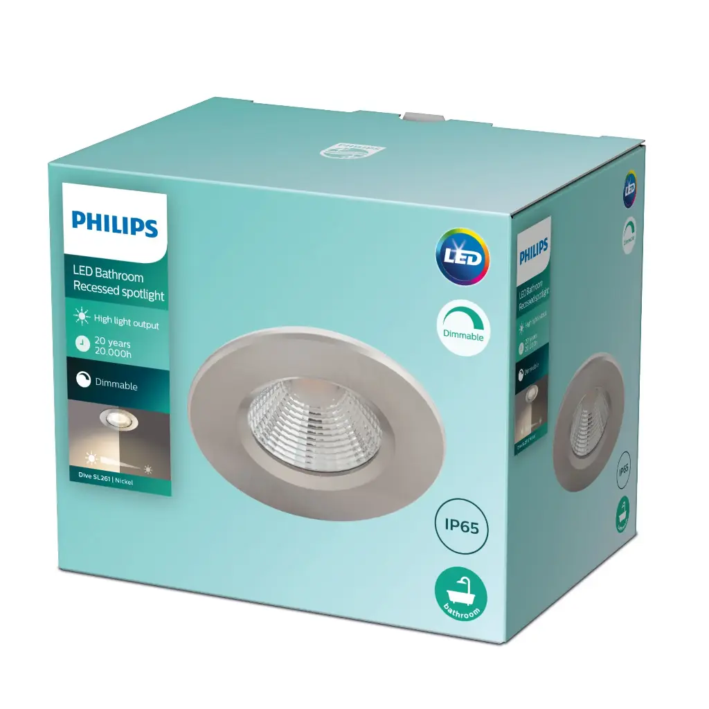 DIVE SL261 RD 070 5.5W 27K N HV IP65R - Recessed spot