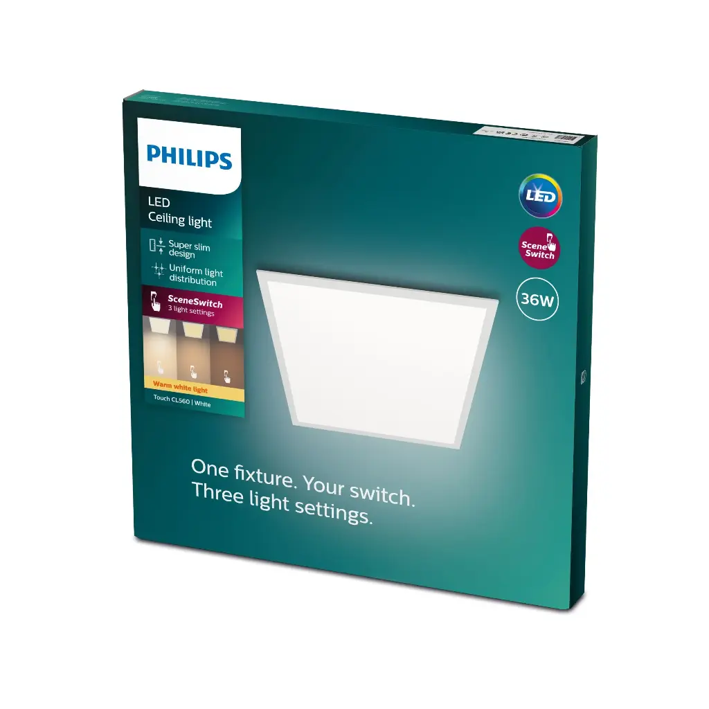 Touch panel ceiling CL560 SS SQ 36W 27K W HV06