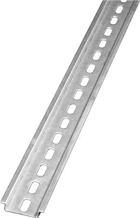 DIN-SKINNE 7,5MM HØJ, 6,3X18MM HUL