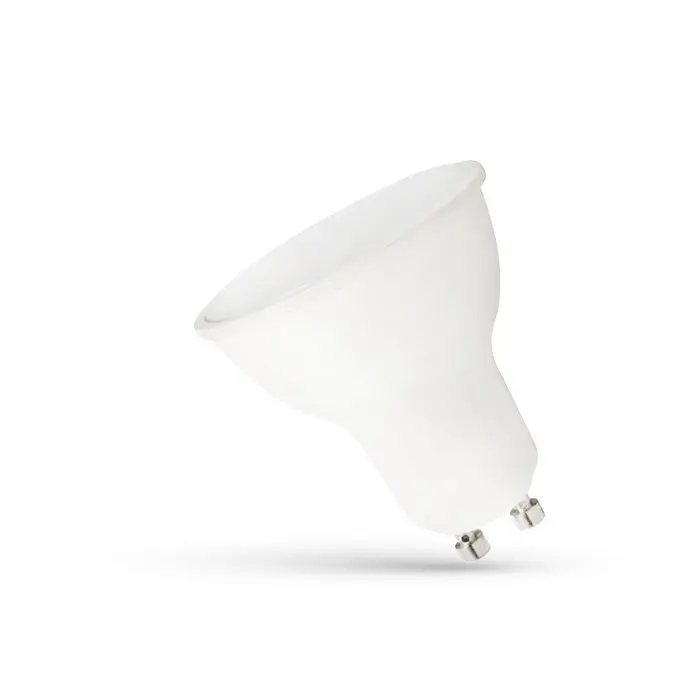 Spectrum 7,5W LED pære - GU10, 230V, matteret hvid plast