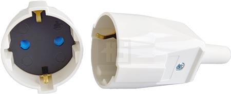 FORLÆNGERLED SCHUKO HUNSTIK HVID