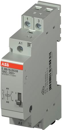 Kiprelæ 2NO 16A 250VAC spolespænding 230VAC/110VDC for DIN-skinne 18mm bred